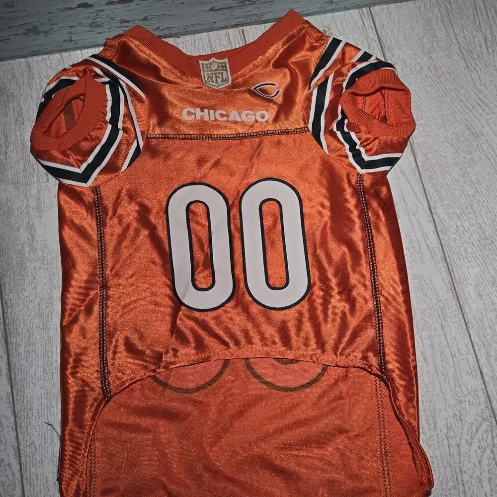 NWT Pets First NFL CHICAGO BEARS Orange Dog Jersey, Size LARGE Up To 40lbs Dog